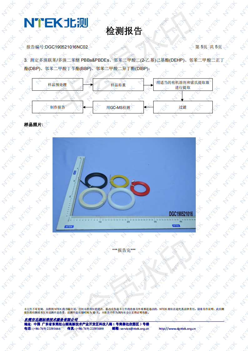 无印字打包带RoHS 2.0检测报告5